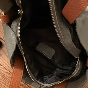 small grey shoulder bag